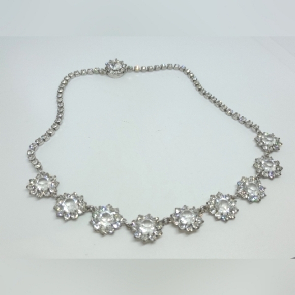 * vintage antique 925 Edwardian art deco paste glass choker necklace